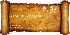 Viszlai Zsombor névjegykártya